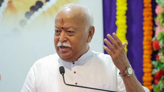 RSS chief Mohan Bhagwat said that India should share with everyone whatever good we have. (ANI)