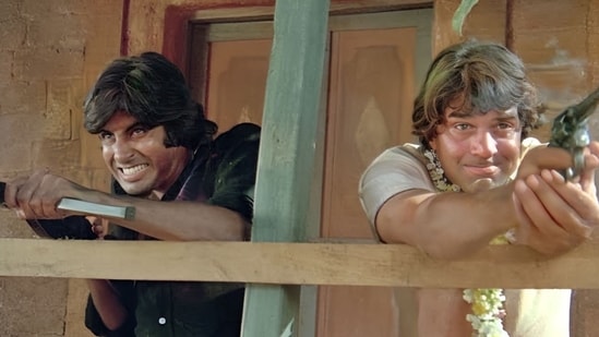 Amitabh Bachchan and Dharmendra played Jai and Veeru, respectively, in Sholay.