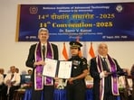 Defence Research and Development Organisation (DRDO) chairman Samir V Kamat during the convocation ceremony on Saturday. (HT PHOTO)
