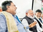 PM Narendra Modi with Karnataka CM Siddaramaiah, deputy CM DK Shivakumar, and Union minister Manohar Lal during a Metro ride in Bengaluru on Sunday. (ANI) PM Narendra Modi with Karnataka CM Siddaramaiah, deputy CM DK Shivakumar, and Union minister Manohar Lal during a Metro ride in Bengaluru on Sunday. (ANI)