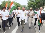 Delhi Education Minister Ashish Sood flagged off the Tiranga Run to pay tribute to the martyrs who laid down their lives for the country, in line with the Har Ghar Tiranga campaign at Thyagraj Stadium in New Delhi. ( HT PHOTO / Hindustan Times) Delhi Education Minister Ashish Sood flagged off the Tiranga Run to pay tribute to the martyrs who laid down their lives for the country, in line with the Har Ghar Tiranga campaign at Thyagraj Stadium in New Delhi. ( HT PHOTO / Hindustan Times)