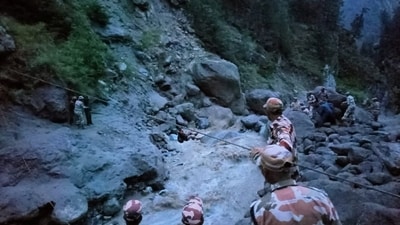 The SDMA has urged residents to avoid unnecessary travel in vulnerable areas and to follow official advisories during restoration operations. (Indo-Tibetan Border Police/Handout via REUTERS)