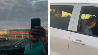 Three Canadian men were filmed making racist and profane remarks against an Indian couple. Three Canadian men were filmed making racist and profane remarks against an Indian couple.