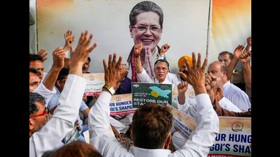 Congress leader Pawan Khera during a chain hunger strike called by the party’s Jammu and Kashmir unit, in Srinagar, on Sunday. (PTI) Congress leader Pawan Khera during a chain hunger strike called by the party’s Jammu and Kashmir unit, in Srinagar, on Sunday. (PTI)