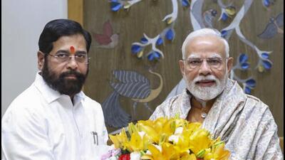 Deputy chief minister Eknath Shinde met prime minister Narendra Modi and union home minister Amit Shah in Delhi on Wednesday. (PTI) Deputy chief minister Eknath Shinde met prime minister Narendra Modi and union home minister Amit Shah in Delhi on Wednesday. (PTI)