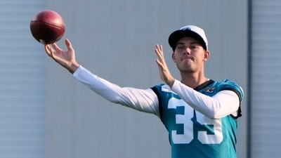 Jacksonville Jaguars place kicker Cam Little at the team's NFL football training camp, Wednesday, July 23, 2025, in Jacksonville. (AP) Jacksonville Jaguars place kicker Cam Little at the team's NFL football training camp, Wednesday, July 23, 2025, in Jacksonville. (AP)