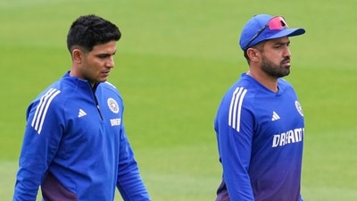 India's captain Shubman Gill, left, and Karun Nair before the start of play on Day 1. (PTI) India's captain Shubman Gill, left, and Karun Nair before the start of play on Day 1. (PTI)