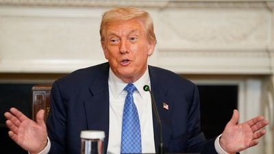 At Locarno Film Festival, Thompson jokes about missed opportunity to date Trump post-divorce. (Bloomberg) At Locarno Film Festival, Thompson jokes about missed opportunity to date Trump post-divorce. (Bloomberg)