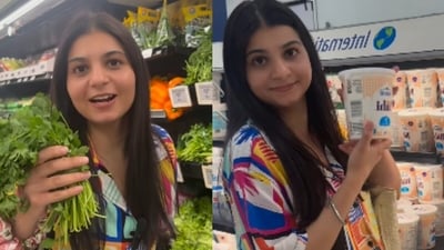 An Indian woman’s video on costly groceries in Canada drew mixed reactions. (Instagram/kanutalescanada) An Indian woman’s video on costly groceries in Canada drew mixed reactions. (Instagram/kanutalescanada)