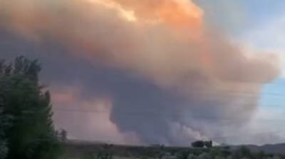 The Lee Fire was estimated to be 106,672 acres as per federal fire maps on Sunday morning. (X@HotshotWake) The Lee Fire was estimated to be 106,672 acres as per federal fire maps on Sunday morning. (X@HotshotWake)