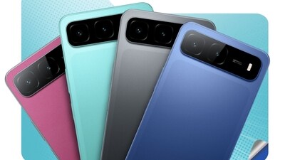 Infinix Hot 60i 5G will sport a sleek design with a horizontal camera module housing a dual rear camera setup. (Infinix)