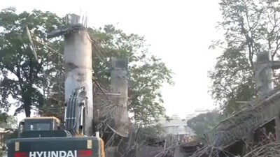 Inspector Krupal Mule of the 5th Battalion, Pune NDRF, said the structure had already collapsed when their team reached the site. (ANI) Inspector Krupal Mule of the 5th Battalion, Pune NDRF, said the structure had already collapsed when their team reached the site. (ANI)