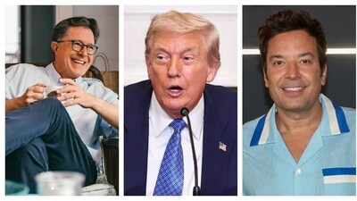 Late-night show hosts Stephen Colbert and Jimmy Fallon have criticised US President Donald Trump for imposing tariffs. (Instagram and Reuters) Late-night show hosts Stephen Colbert and Jimmy Fallon have criticised US President Donald Trump for imposing tariffs. (Instagram and Reuters)