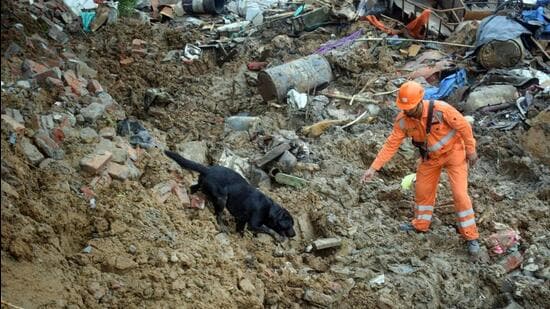 Rescue operations at the site on August 9. (HT)
