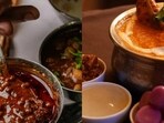 Signature dal makhani from Kesar Da Dhaba (left) and iconic butter chicken from Moti Mahal (right)