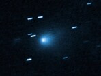 This image provided by NASA/European Space Agency shows an image captured by Hubble of the interstellar comet 3I/ATLAS on July 21, 2025, when the comet was 277 million miles from Earth. (NASA/European Space Agency via AP)
