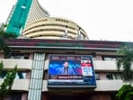 A man walks past the Bombay Stock Exchange (BSE) building, in Mumbai.