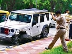 The accident spot. (Vipin Kumar/HT)