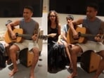 Nithin Kamath was seen playing guitar and singing Euphoria’s song with his wife and son in a house party. Nithin Kamath was seen playing guitar and singing Euphoria’s song with his wife and son in a house party.