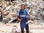 Anas Al-Sharif reporting from Gaza last year.