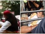 While Samajwadi Party chief Akhilesh Yadav jumped a police barricade, Congress MPs Rahul along with his sister Priyanka Gandhi got detained