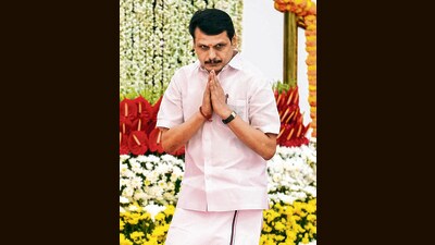 Former Tamil Nadu minister V Senthil Balaji is facing trial in two cases. (PTI PHOTO) Former Tamil Nadu minister V Senthil Balaji is facing trial in two cases. (PTI PHOTO)