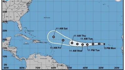 Tropical Storm Erin has formed in the Atlantic. (X/@NHC_Atlantic) Tropical Storm Erin has formed in the Atlantic. (X/@NHC_Atlantic)
