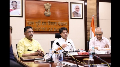In this image released by @JM_Scindia via X on Aug. 11, 2025, Union minister for communications Jyotiraditya M Scindia chairs a meeting regarding MoU signings between BSNL India with Ericsson SEA and India, Qualcomm Research and Technologies, Cisco India and Nokia India. (@JM_Scindia/ANI) In this image released by @JM_Scindia via X on Aug. 11, 2025, Union minister for communications Jyotiraditya M Scindia chairs a meeting regarding MoU signings between BSNL India with Ericsson SEA and India, Qualcomm Research and Technologies, Cisco India and Nokia India. (@JM_Scindia/ANI)
