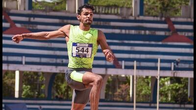 Murali Sreeshankar won with a 8.13m effort at Sunday’s World Athletics Continental Tour meet in Bhubaneswar. (IIS)