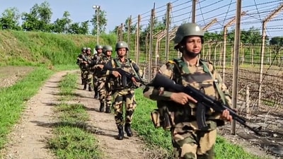 The intruder was arrested in an injured condition. BSF troops opened fire on observing movement of a group of people attempting to sneak into the country along the International Border in Jammu and Kashmir's Kathua. (PTI/Representational) The intruder was arrested in an injured condition. BSF troops opened fire on observing movement of a group of people attempting to sneak into the country along the International Border in Jammu and Kashmir's Kathua. (PTI/Representational)