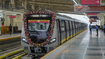 It consists of a total of 16 stations with three interchanges, including at RV Road, Jayadeva and Central Silk Board. (PTI) It consists of a total of 16 stations with three interchanges, including at RV Road, Jayadeva and Central Silk Board. (PTI)