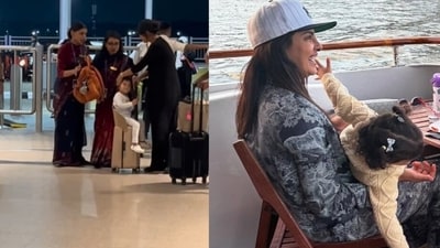 Priyanka Chopra and her daughter Malti were spotted at the airport. Priyanka Chopra and her daughter Malti were spotted at the airport.