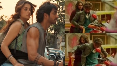 Aneet Padda with Ahaan Panday, Sonakshi Sinha and Arjun Kapoor Aneet Padda with Ahaan Panday, Sonakshi Sinha and Arjun Kapoor