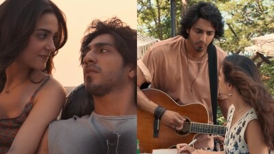 Aneet Padda and Ahaan Panday in Saiyaara