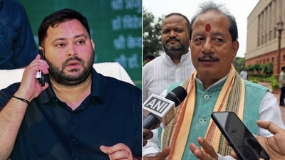 File photo of RJD leader Tejashwi Yadav and Bihar Deputy CM Vijay Kumar Sinha. (PTI) File photo of RJD leader Tejashwi Yadav and Bihar Deputy CM Vijay Kumar Sinha. (PTI)