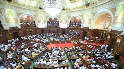 The Monsoon session of the Uttar Pradesh assembly began on Monday. (HT Photo) The Monsoon session of the Uttar Pradesh assembly began on Monday. (HT Photo)