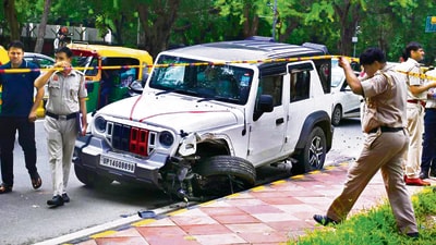 The accident spot. (Vipin Kumar/HT) The accident spot. (Vipin Kumar/HT)