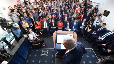 Trump announced the deployment of National Guard troops and placed the Washington police under federal control to combat crime in the U.S. capital. Speaking at the White House, he declared, “This is Liberation Day in D.C., and we're going to take our capital back.” (Photo by AFP) (AFP) Trump announced the deployment of National Guard troops and placed the Washington police under federal control to combat crime in the U.S. capital. Speaking at the White House, he declared, “This is Liberation Day in D.C., and we're going to take our capital back.” (Photo by AFP) (AFP)
