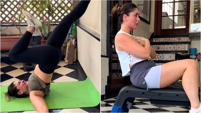 Kareena Kapoor shares her core-focused workout routine for fitness and flexibility. (Instagram/@maheshfitnessclub) Kareena Kapoor shares her core-focused workout routine for fitness and flexibility. (Instagram/@maheshfitnessclub)