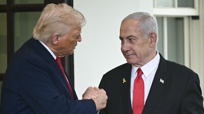 Israeli Prime Minister Benjamin Netanyahu thanked US President Donald Trump for his “steadfast support” in carrying out the Gaza offensive plan. (AFP file)