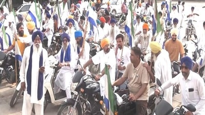 Farmers' leader Sarwan Singh Pandher said that following the bike rally, they will hold a Mahapanchayat in Jalandhar. (ANI) Farmers' leader Sarwan Singh Pandher said that following the bike rally, they will hold a Mahapanchayat in Jalandhar. (ANI)