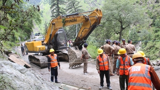 The bridge connecting Uttarkashi to Harsil has been reconstructed to facilitate easy movement of machinery and relief materials. (PTI)