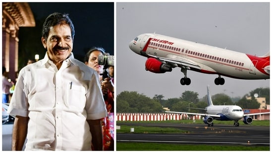 Congress leader KC Venugupal said in a post on X shortly after 12 am on Monday that the flight, that was carrying several other MPs, came “frighteningly close to tragedy". (ANI and Reuters)