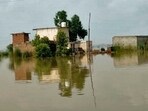 A flood-affected area in Kapurthala on Tuesday.