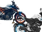 The KTM 160 Duke and Yamaha MT-15 are the most powerful entry-level performance bikes available in the segment 