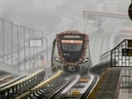 The newly-inaugurated Yellow Line metro train in Bengaluru. The newly-inaugurated Yellow Line metro train in Bengaluru.