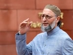 AIMIM MP Asaduddin Owaisi during the Monsoon session of Parliament