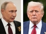 This combination of photos shows Russian President Vladimir Putin, left, in Moscow on May 9, 2025, and U.S. President Donald Trump in Washington on Aug. 1. This combination of photos shows Russian President Vladimir Putin, left, in Moscow on May 9, 2025, and U.S. President Donald Trump in Washington on Aug. 1.