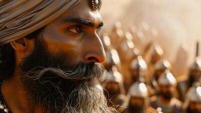 A still from Maharaja in Denims, poised to be India’s first full-length AI-generated feature film. The movie is about a Chandigarh teenager who believes he is a reincarnation of Maharaja Ranjit Singh, the founder of the Sikh Empire in the 19th century. A still from Maharaja in Denims, poised to be India’s first full-length AI-generated feature film. The movie is about a Chandigarh teenager who believes he is a reincarnation of Maharaja Ranjit Singh, the founder of the Sikh Empire in the 19th century.