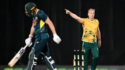 Alongside Maphaka, Corbin Bosch was the other South African to take three wickets, cleaning up the tail. However, it was a team effort, with all bowlers used contributing a wicket — including captain Aiden Markram, who bowled the second over and dismissed Travis Head. (AFP) Alongside Maphaka, Corbin Bosch was the other South African to take three wickets, cleaning up the tail. However, it was a team effort, with all bowlers used contributing a wicket — including captain Aiden Markram, who bowled the second over and dismissed Travis Head. (AFP)